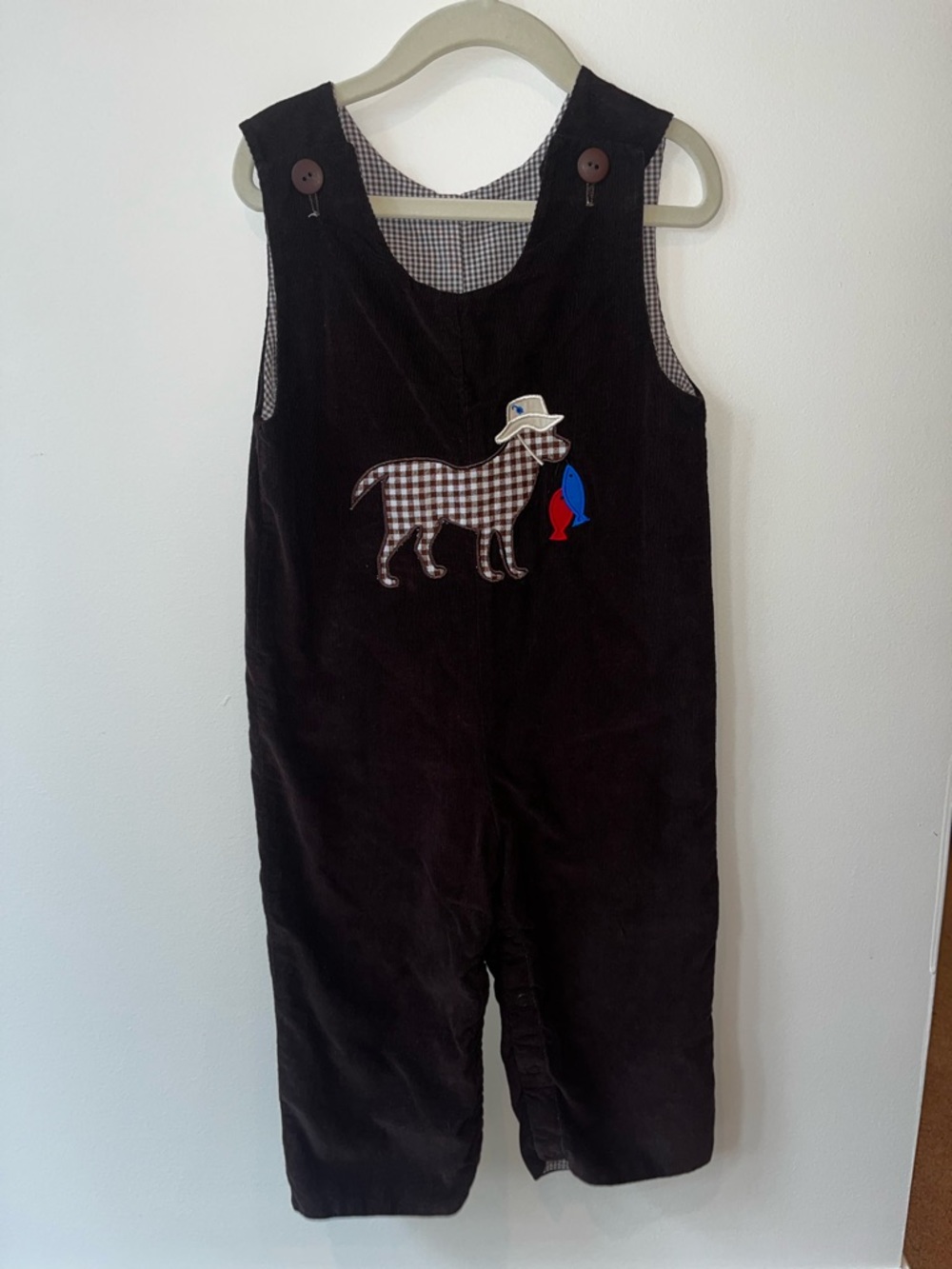 Timeless Tot Brown Corduroy Toddler Overalls - 2T